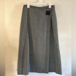 Ralph Lauren Houndstooth Wrap Skirt